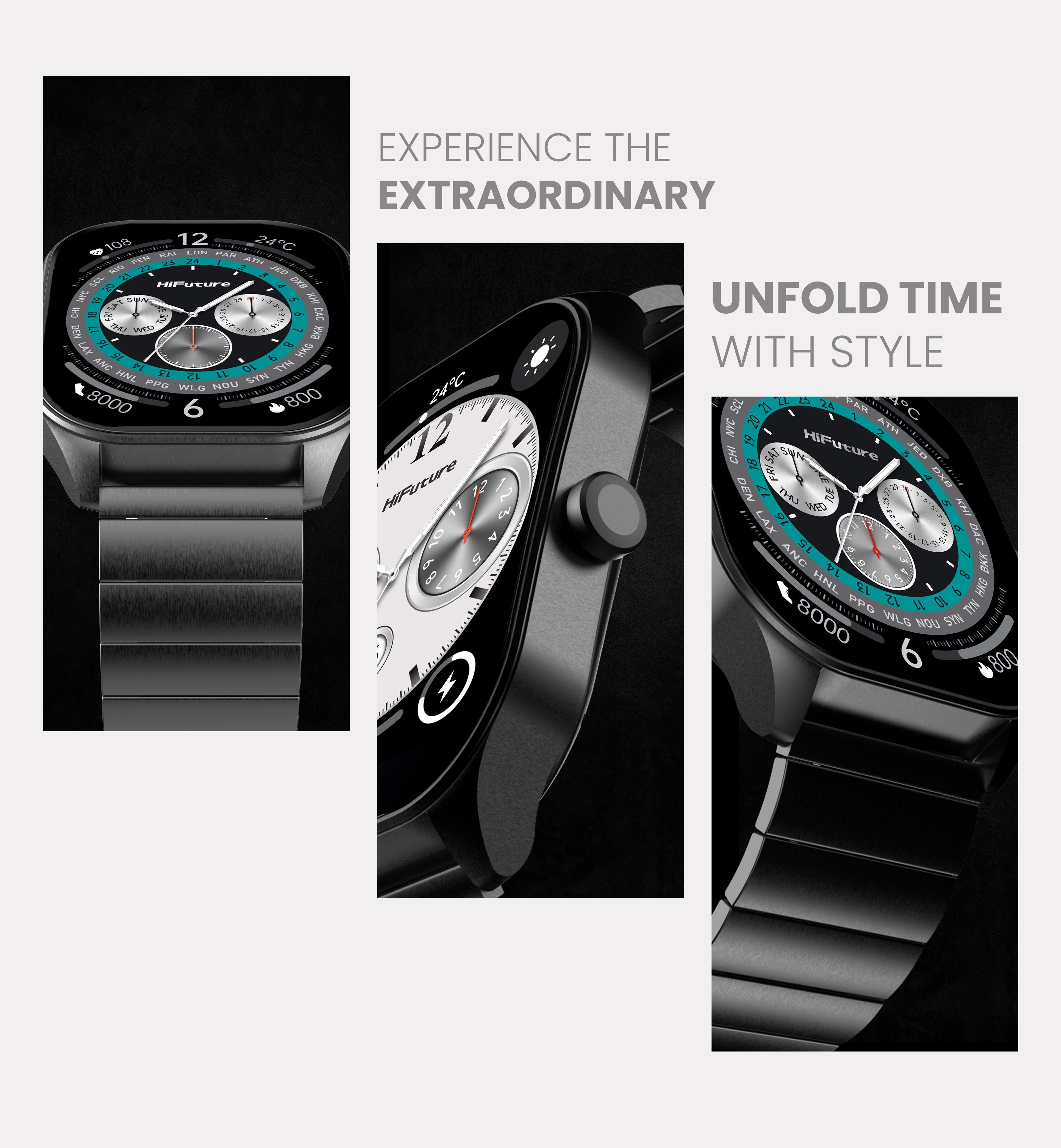 Apex smartwatch with stunning metallic frame