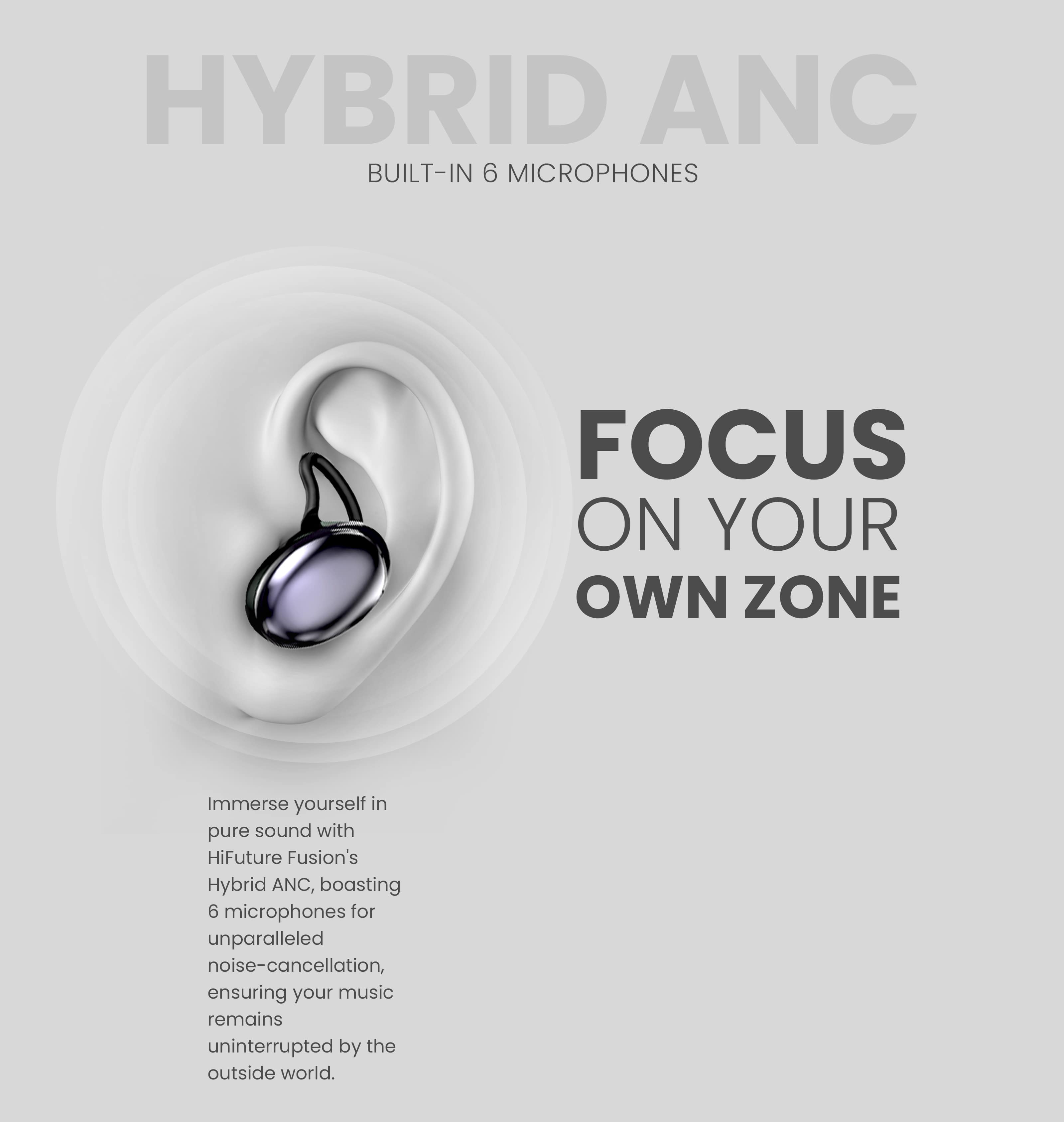 Fusion Earbuds with Hybrid ANC