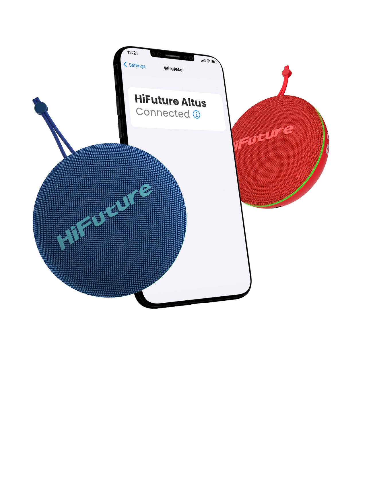 Hifuture Altus connected to phone 