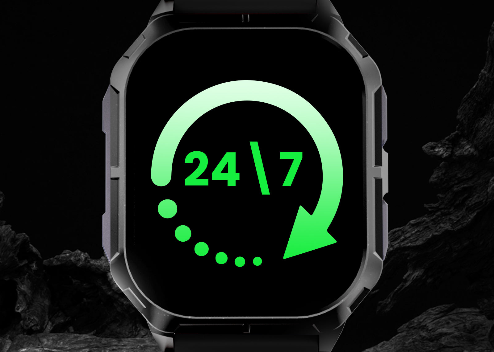 24/7 true heart rate monitor with Ultra3 Smarwatch